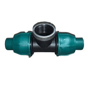 THREADED TEE FOR GREEN LINE POLY PIPE