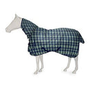Synthetic combo Navy plaid horse coat Bounty Hunter