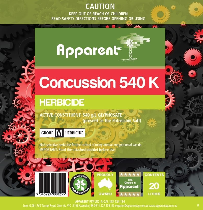 Apparent Concussion Glyphosate 540