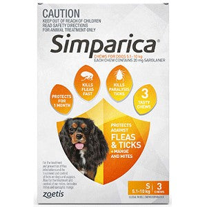 Simparica For Dogs Chews 3 Pack