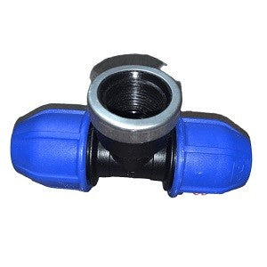 THREADED TEE FOR BLUE LINE POLY PIPE