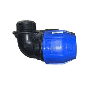 THREADED ELBOW MALE FOR BLUE LINE POLY PIPE